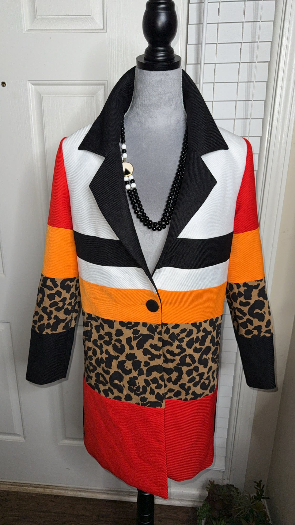 Multi color trench coat