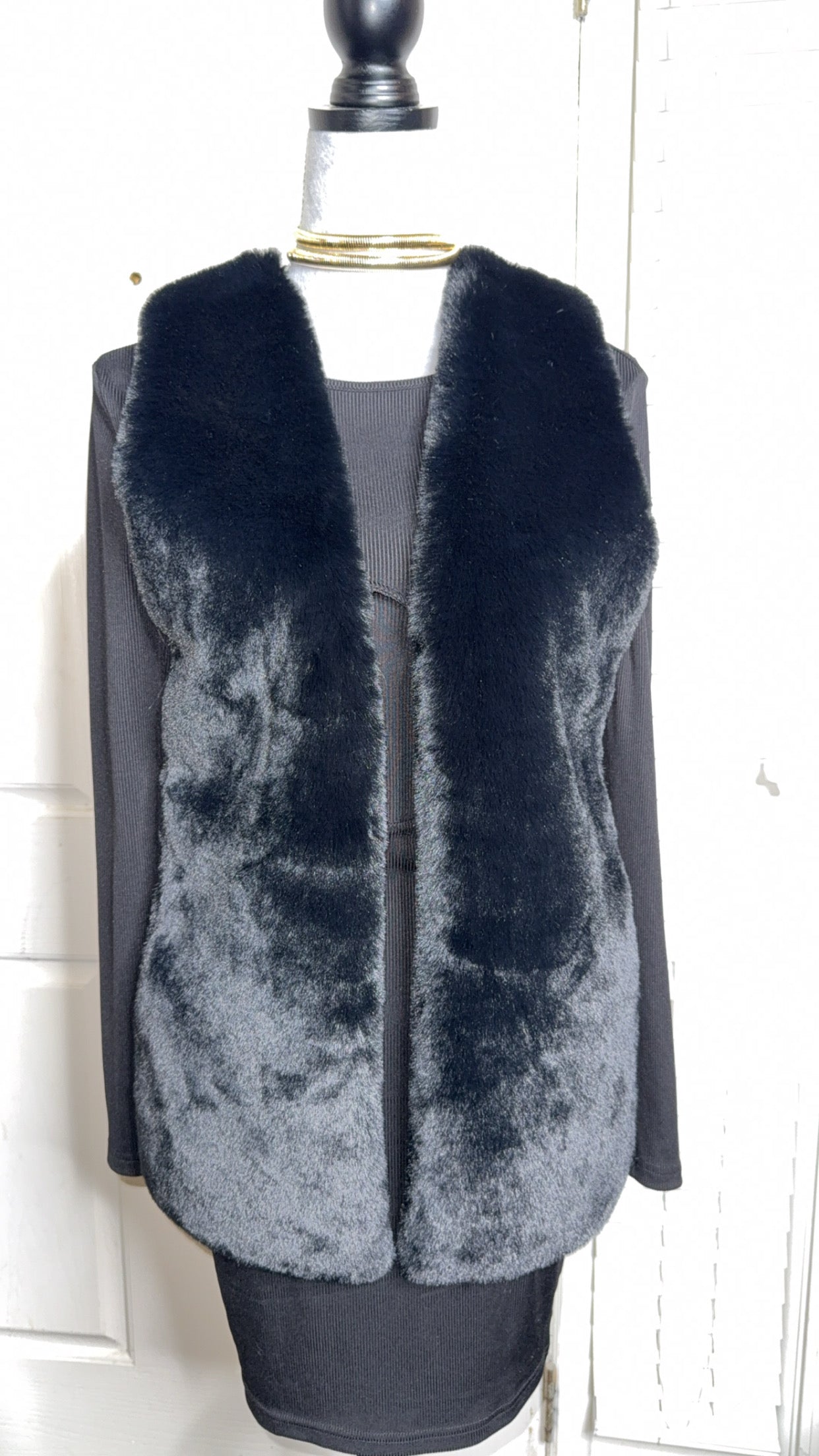 Faux fur vest