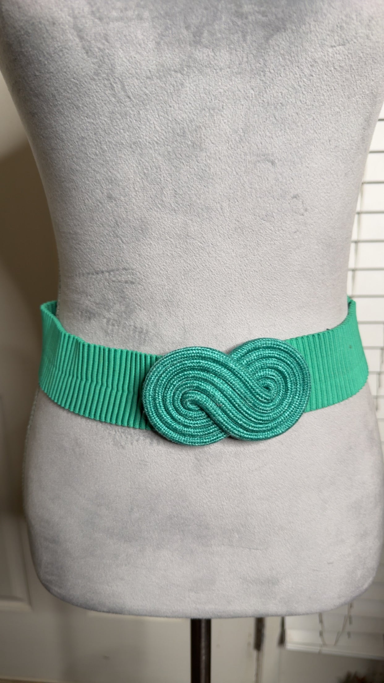 Teal vintage belt