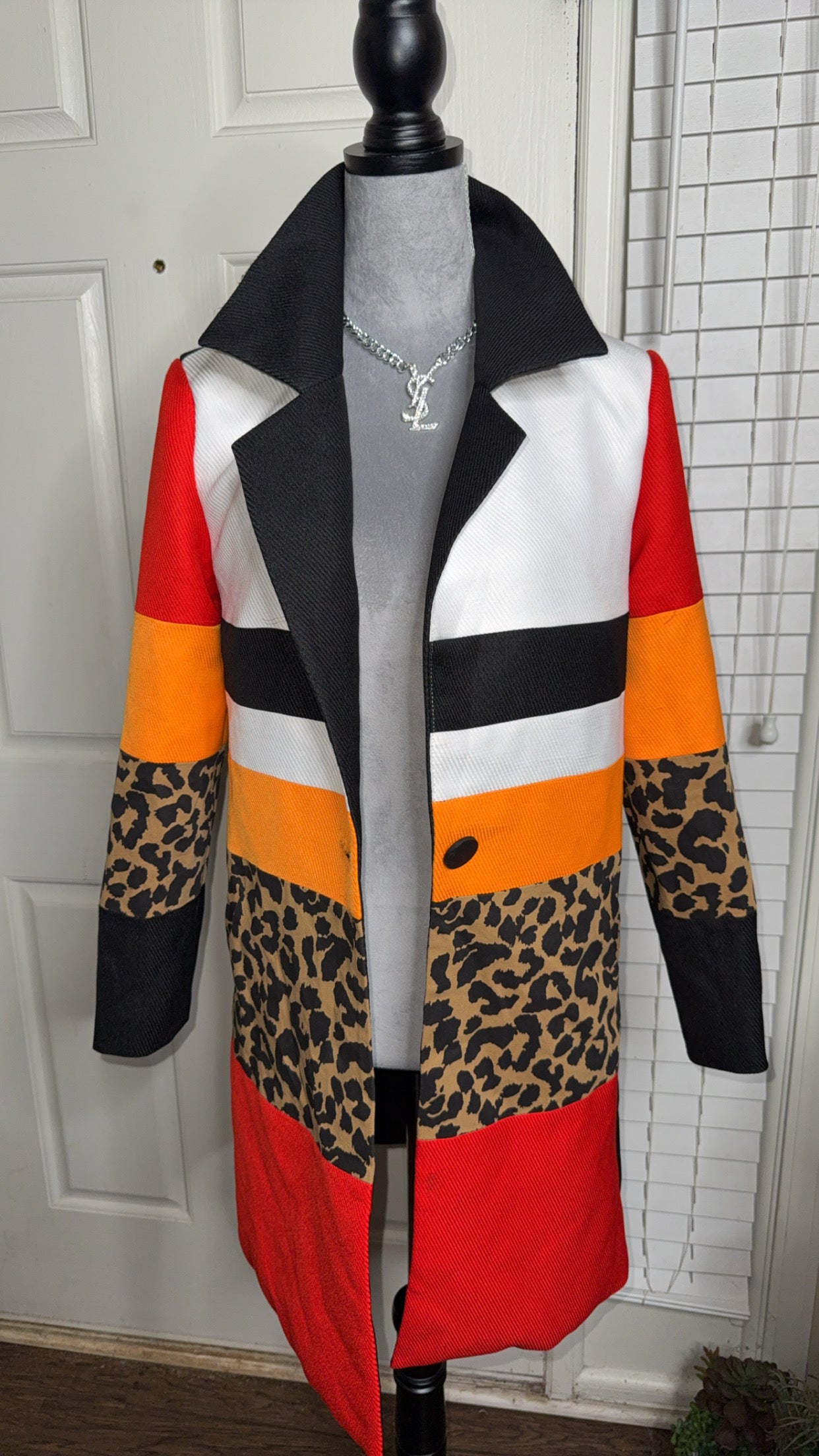Multi color trench coat