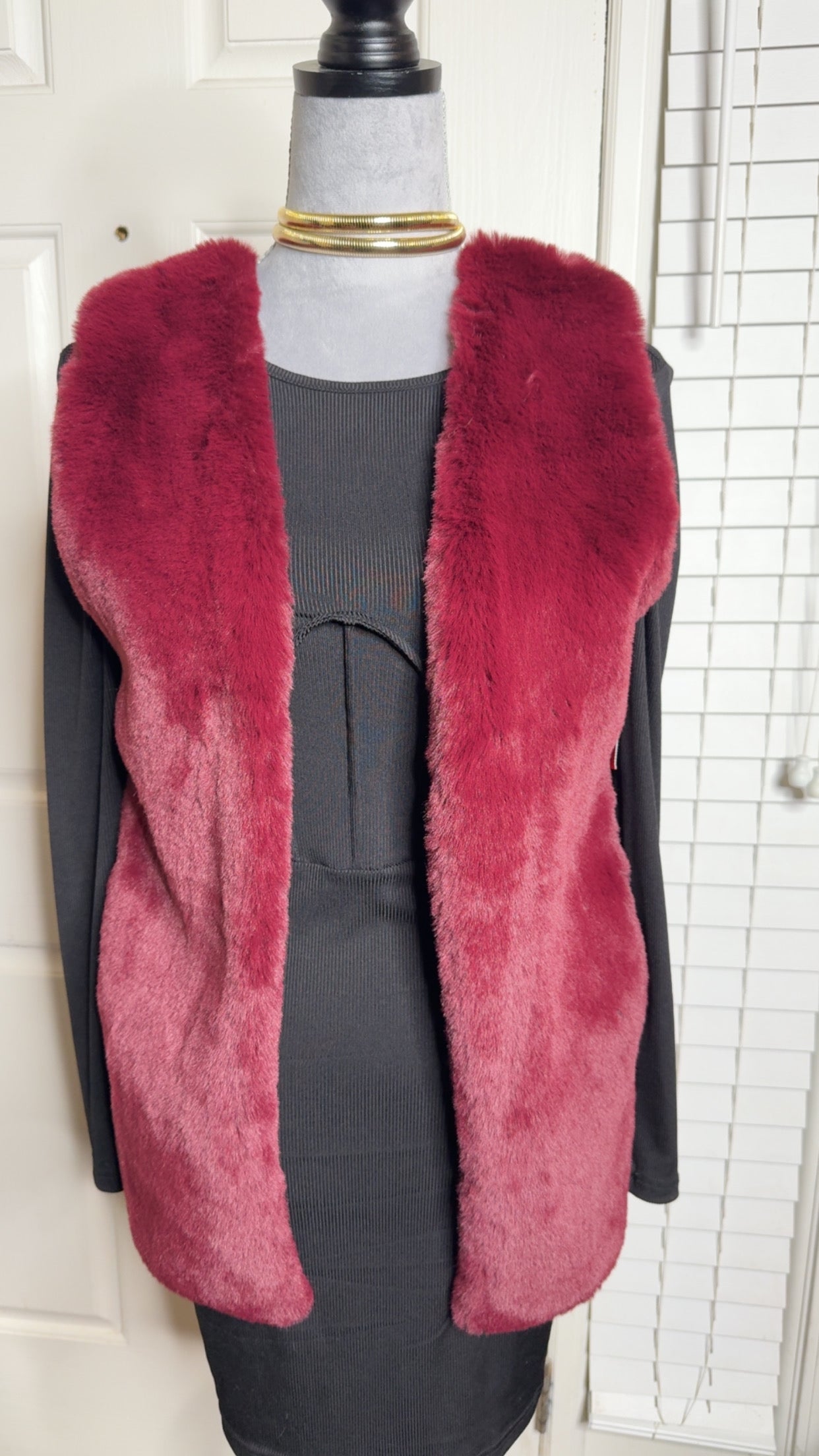 Faux fur vest