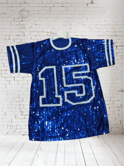 Sequin “15” shirt dress NEW