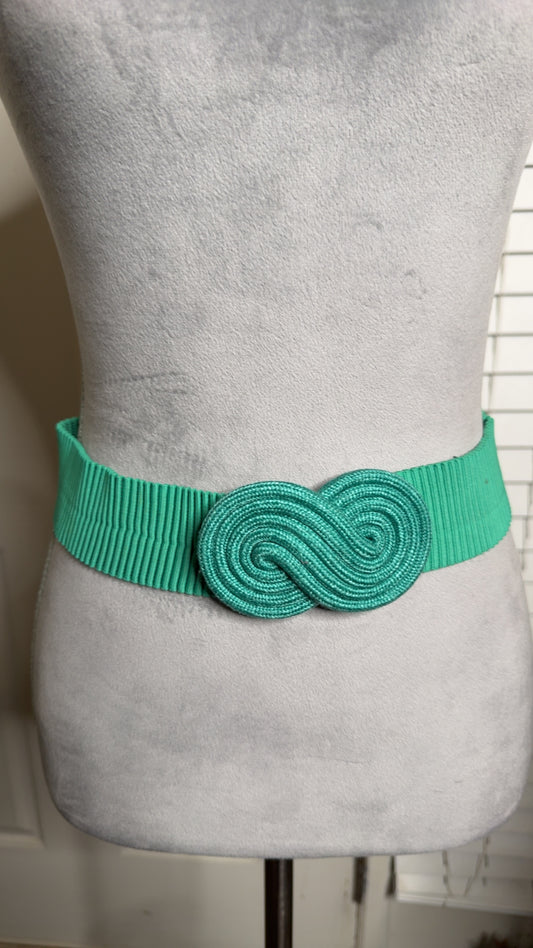Teal vintage belt