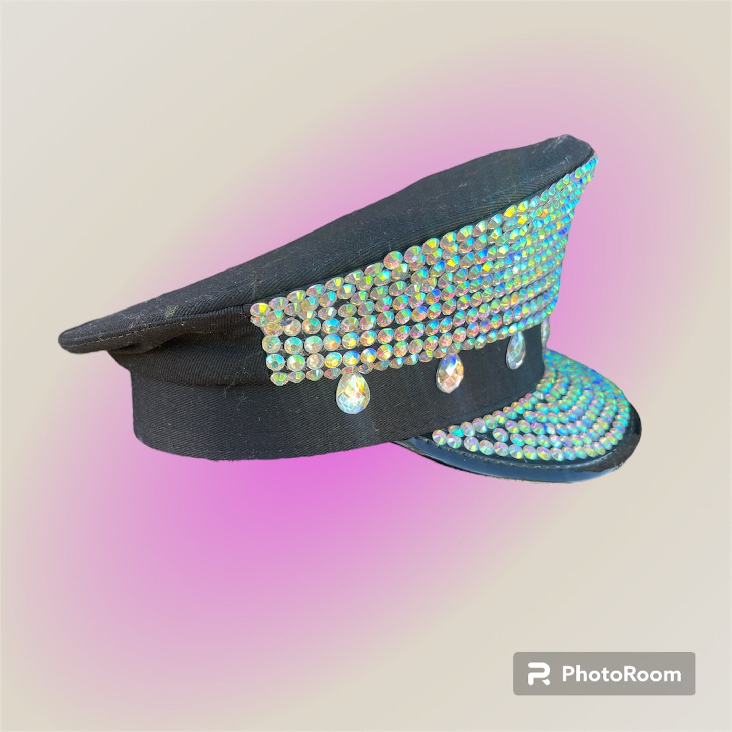 Rhinestone embellished hat