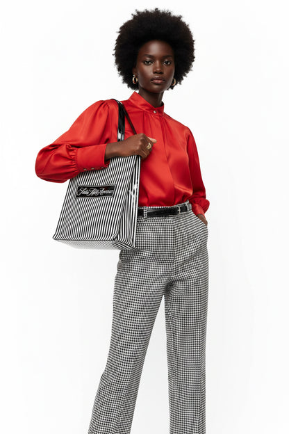 Saks Fifth Avenue glossy tote bag