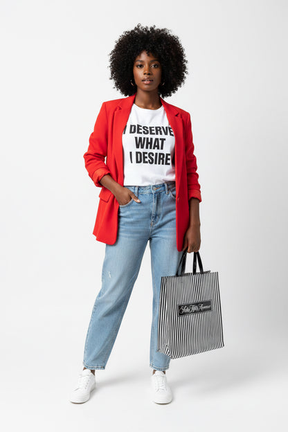 Saks Fifth Avenue glossy tote bag