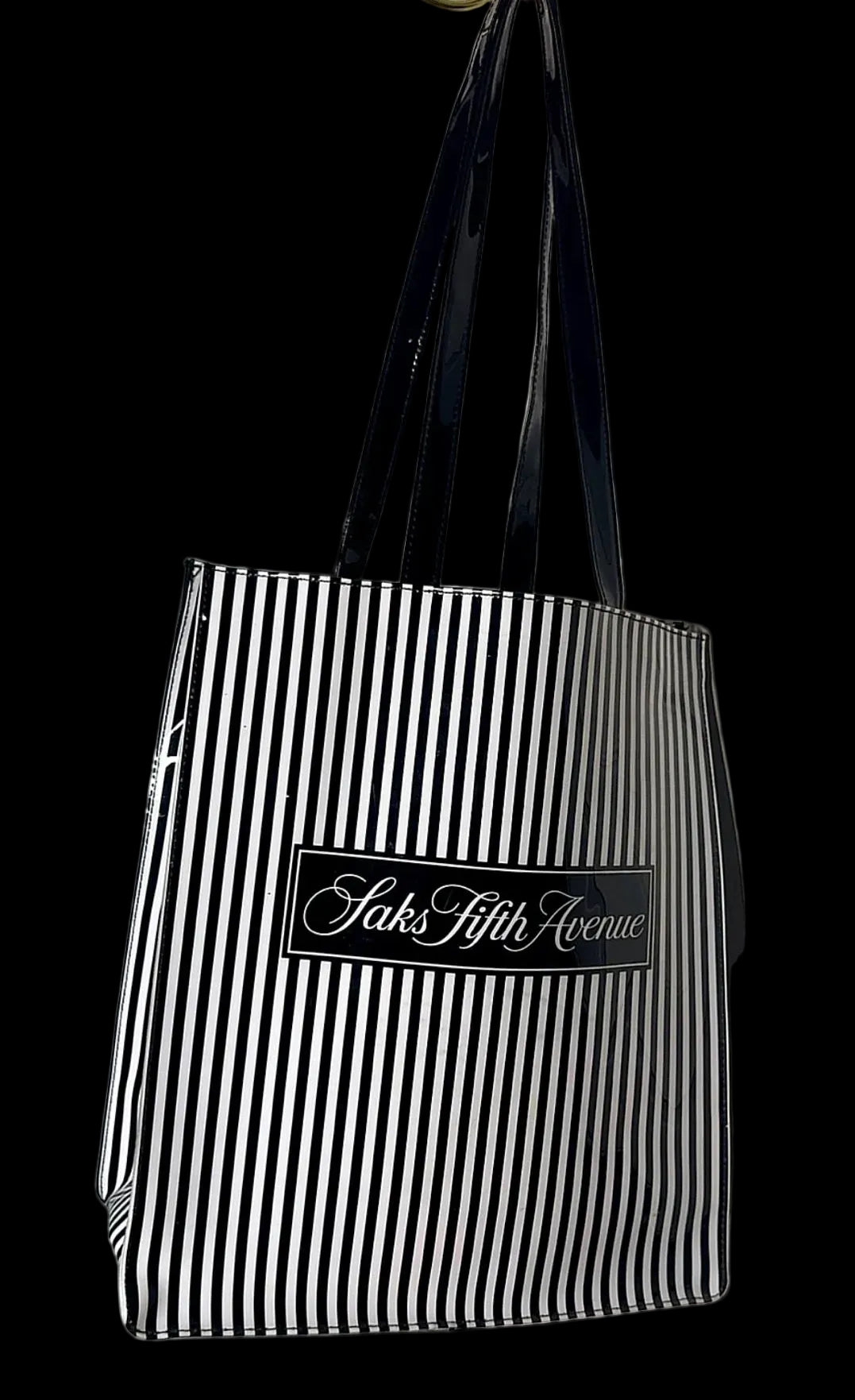 Saks Fifth Avenue glossy tote bag