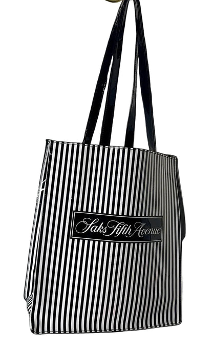 Saks Fifth Avenue glossy tote bag
