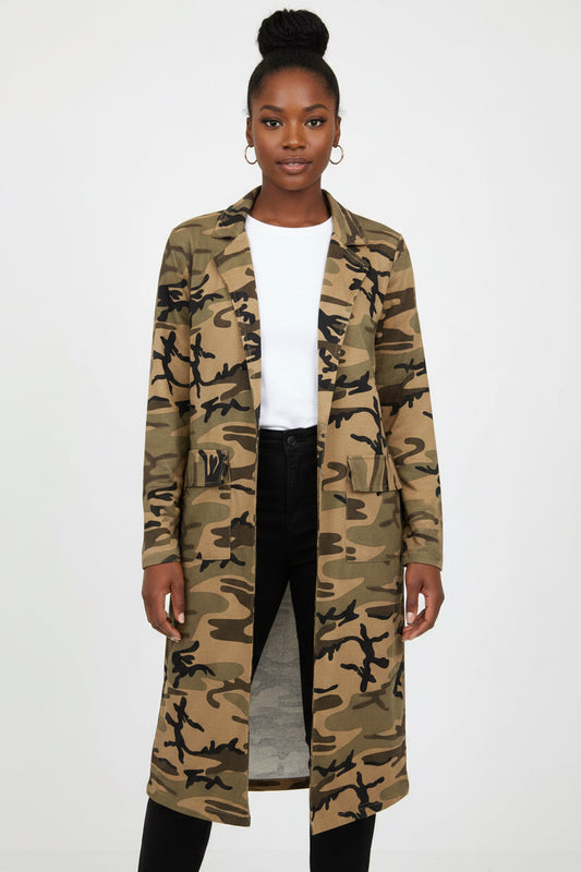Camo maxi jacket NEW small