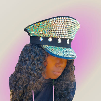 Rhinestone embellished hat