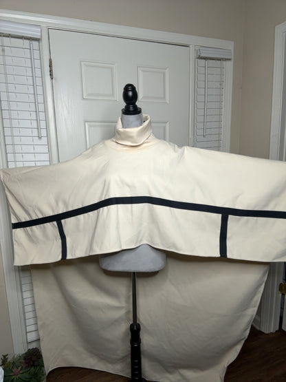 3pc Style me poncho & navy vintage purse