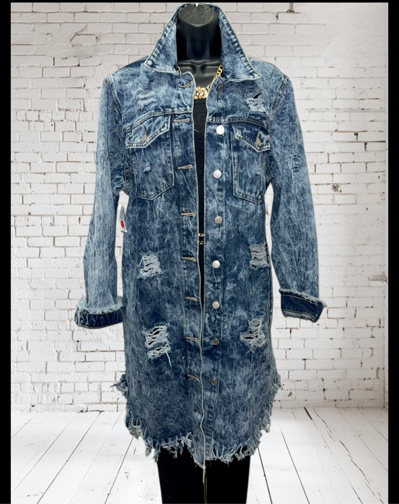 Denim Distressed Jacket