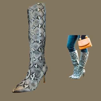 Steve Madden snake print boot