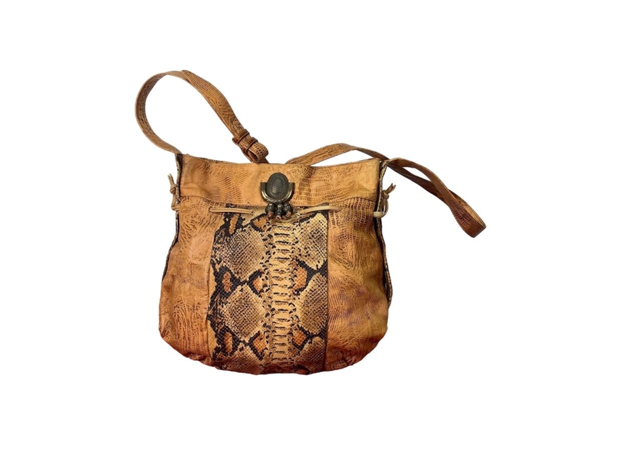 Sharif leather snakeskin embossed Crossbody