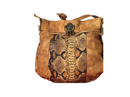 Sharif leather snakeskin embossed Crossbody