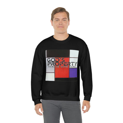 GOD’S PROPERTY Abstract Red Unisex Heavy Blend™ Crewneck Sweatshirt