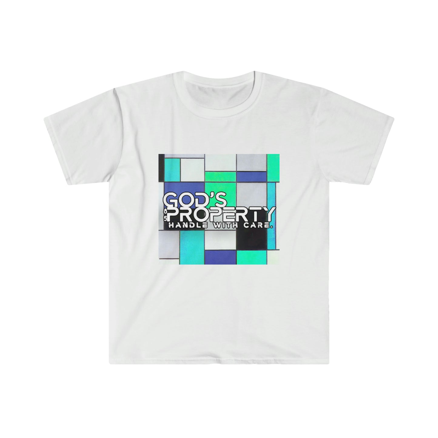 GOD’S PROPERTY Abstract Blue Unisex Softstyle T-Shirt